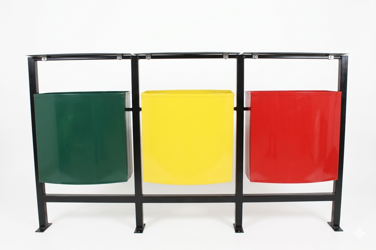 Basurero Liverpool Ecológico Apernar Triple: imagen 2