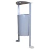 Basurero circular cenicero galvanizado MUSM