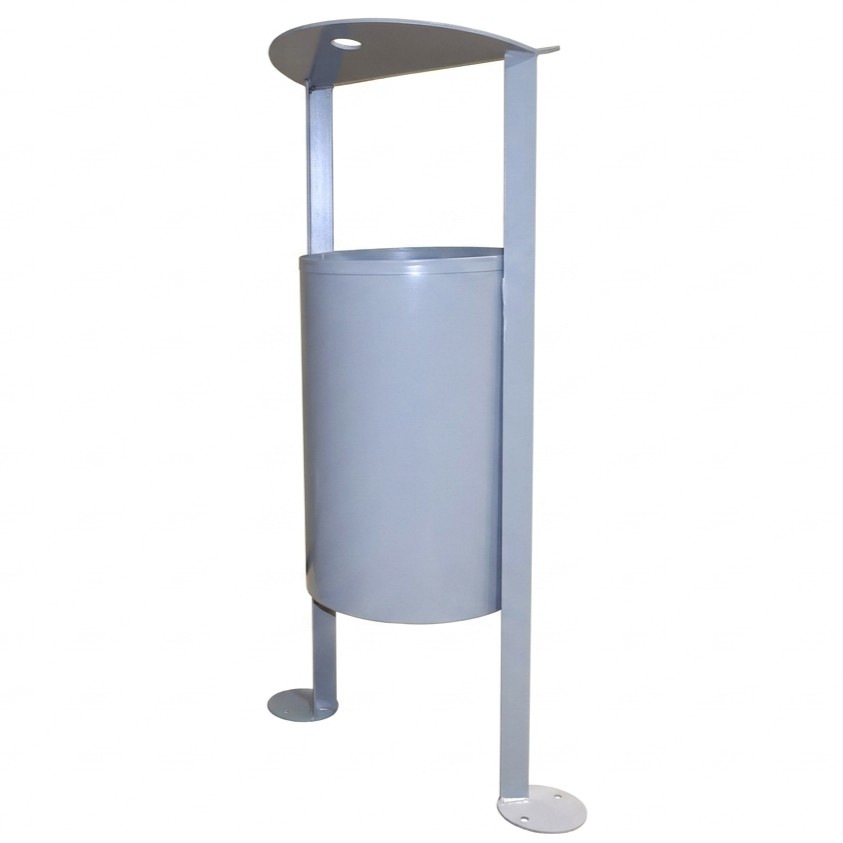Basurero circular cenicero galvanizado MUSM
